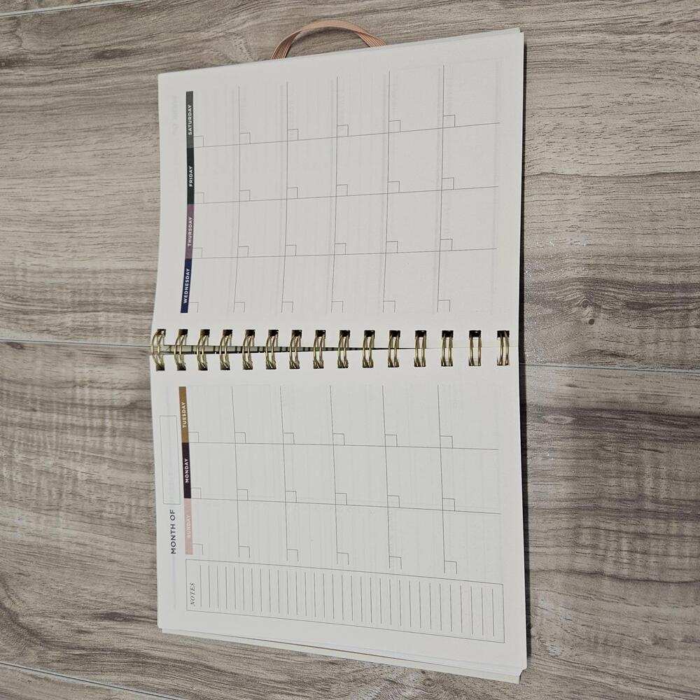 New Lot 2Threshold Floral Spiral Planner with Stickers - Set of 2 - Picture 6 of 6